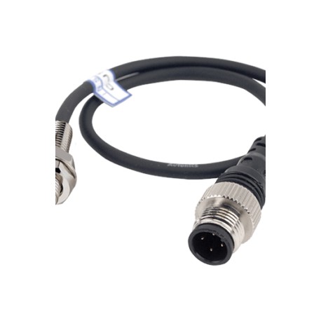 PRW08-1.5DP Sensor inductivo M08 SN 1.5mm Rasante 24VCD PNP NA T/cable conector