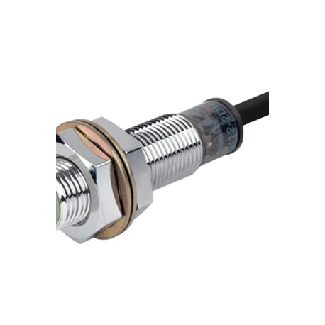 PR12-2DN Sensor inductivo M12 Sensado 2mm Rasante 3 hilos 24VCD NPN NA IP67