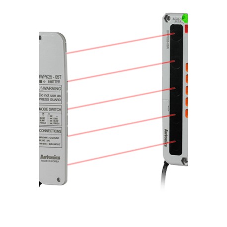BWPK25-05 SENSOR PICKING CUERPO PLASTICO DELGADO 25MM 5HACES 100MM 12-24VCA NPN
