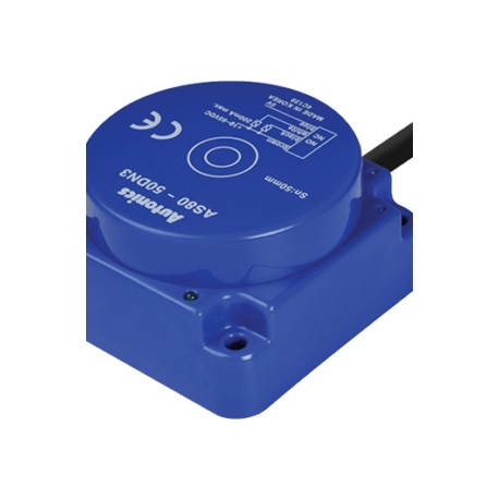 AS80-50DP3 Sensor inductivo rect larga detección 80mm SN 50mm 4H 24VCD PNP NA+NC